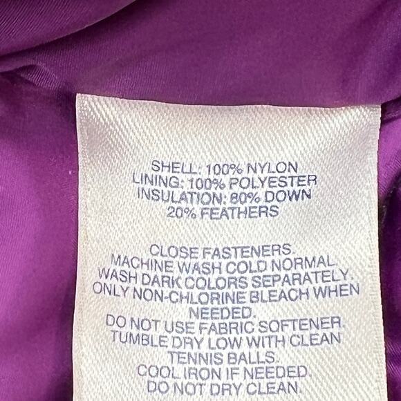 Lands End Down Quilted Puffer Jacket Hooded Black - Picture 7 of 14